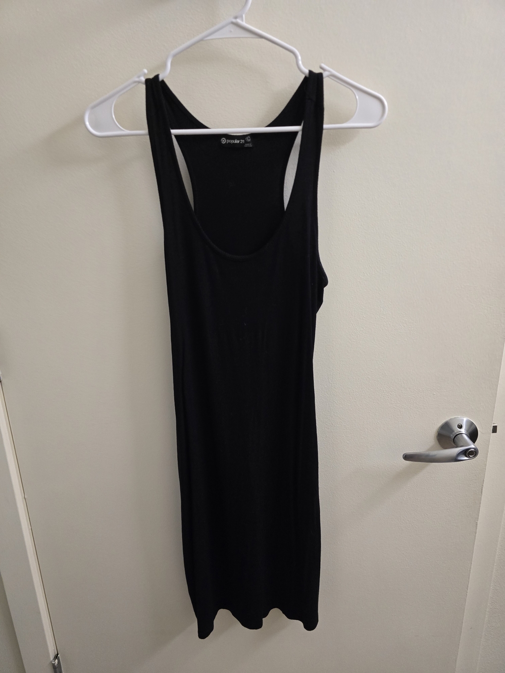 Basic Black Racerback Tank Dress